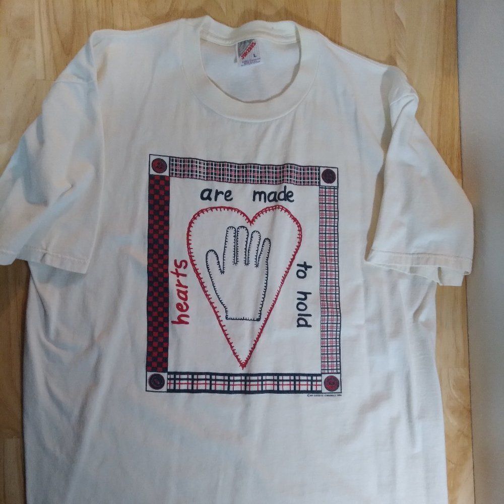 Vintage Hearts Are Made To Hold Illustration Tee